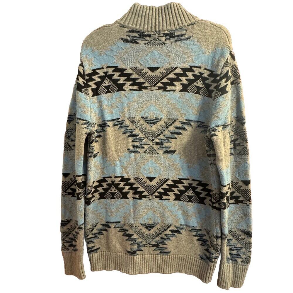 Wrangler Sweater Medium Mens Aztec Southwestern Full Zip Cardigan Western Ranch - Picture 4 of 4